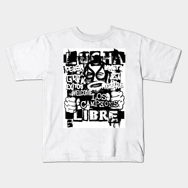 Lucha Libre Kids T-Shirt by 2 souls